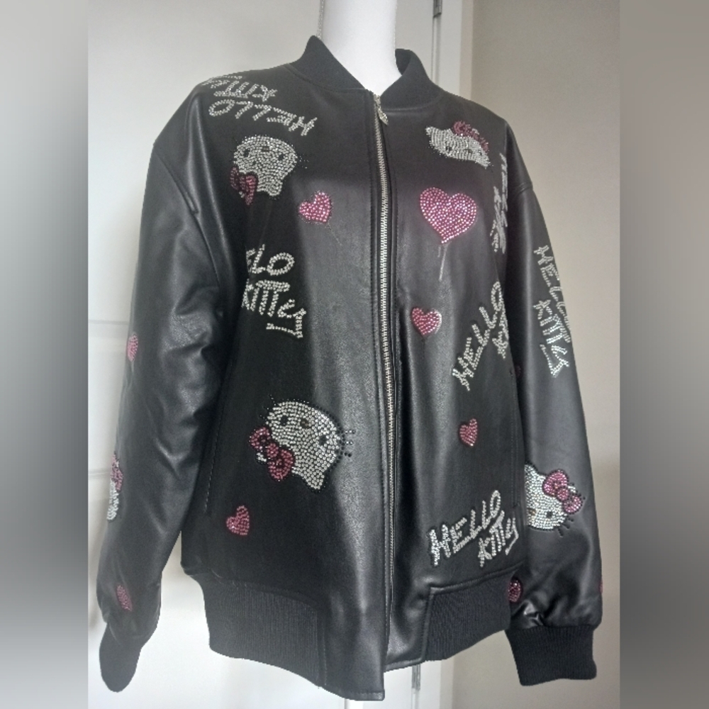 NWT Sanrio - Hello Kitty Rhinestone Bomber Jacket